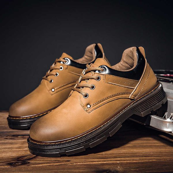 

men's sho autumn and winter outdoor casual tooling leather martin men's large head