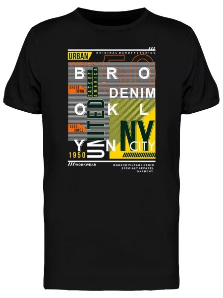 

brooklyn urban concept 50 tee men's -image by shutterstock, White;black