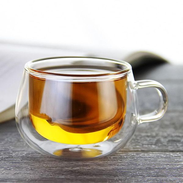 

100ml glasses with double bottom s glass for vodka coffee mugs holder creative breakfast cup cups tea whiskey wine
