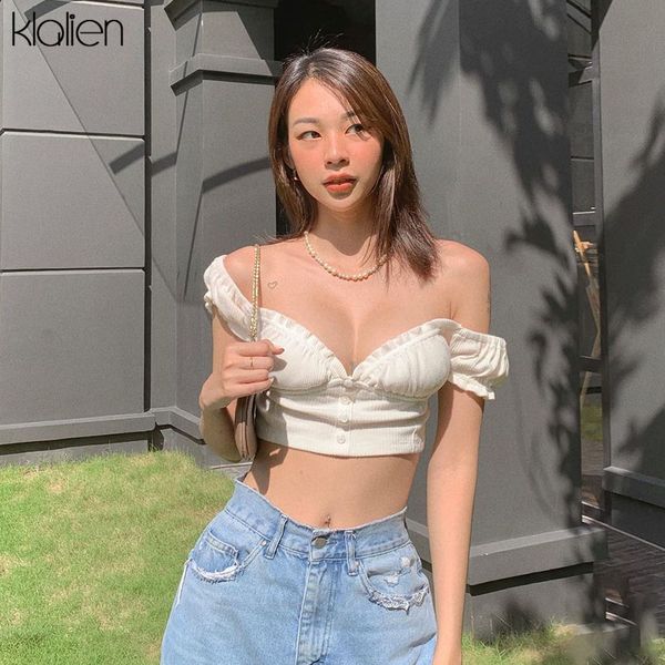 

t shirt fashion casual short sleeve white rib knit female t shirt summer new basic wild stretch crop women streetwear