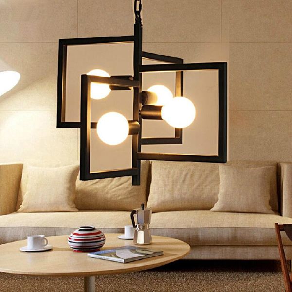 

modern pendant lights nordic personality cpcreative bar industrial style retro clothing store wrought iron 4-heads diamond lamps