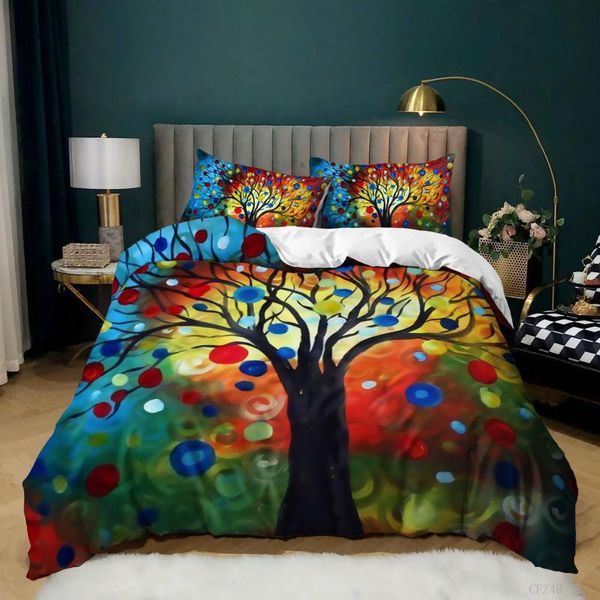 

bedding sets tree of life style set for bedroom soft bedspreads bed linen comefortable duvet cover quilt and pillowcase