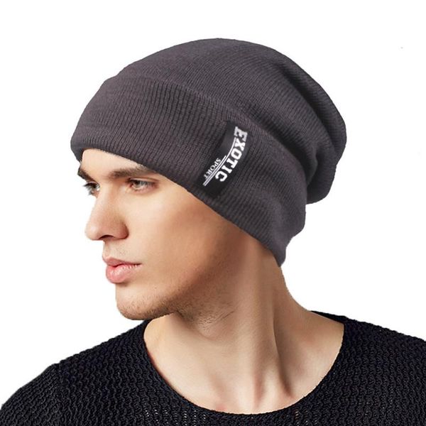 

beanies wool cap man beanie men's winter hat knitted with lining male bonnet hats for men