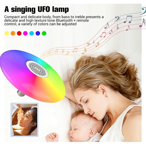 

night lights bluetooth music led lamp rgb high power flying saucer lamps remote control intelligent seven color sound lighting supplies
