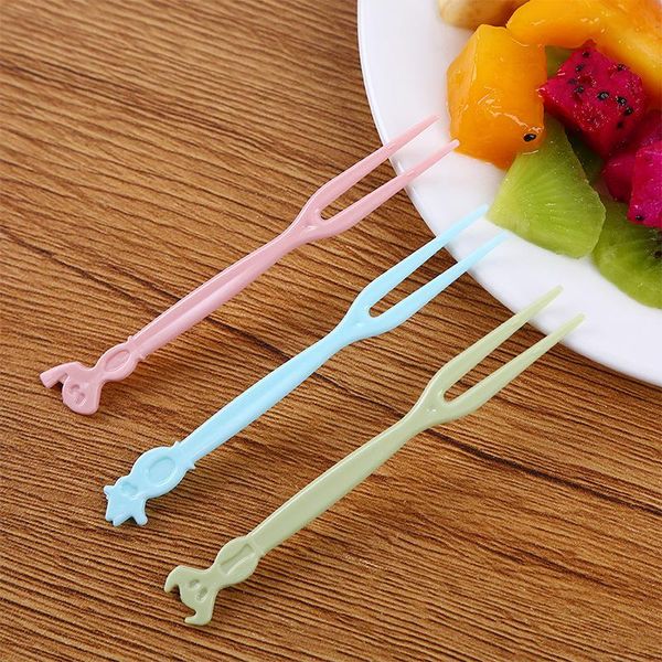 

forks 50pcs disposable fruit snack fork dessert picks plastic cake cocktail for home and catering party