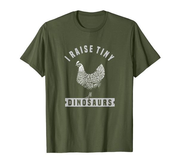 

i raise tiny dinosaurs t-shirt funny chicken farmer tee gift, White;black
