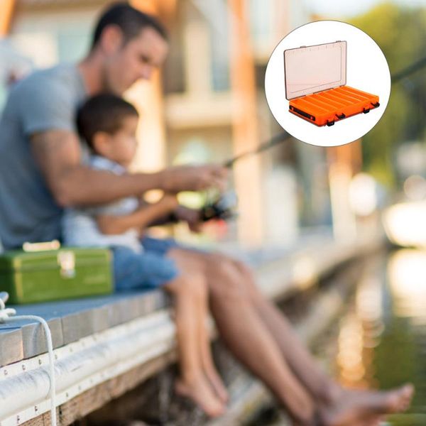 

fishing accessories 1pc double layer tackle case practical baits box fish storage