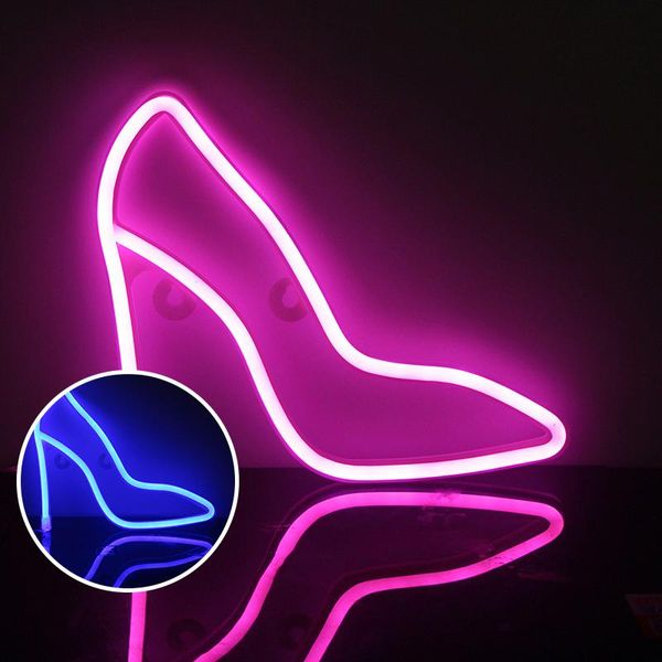 

party decoration high heel neon signs special led night light wall decor battery powered for home bedroom bar j2y