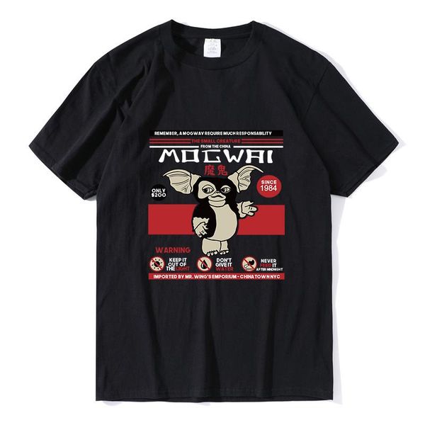 

men's t-shirts oversized t shirt your pet mogwai gremlins summer novelty t-shirt awesome gizmo 80s movie monster sci fi women tee, White;black