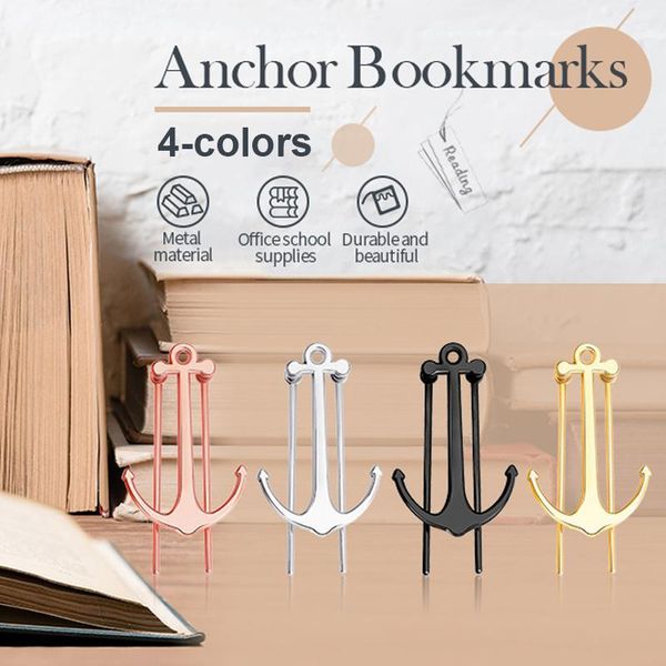 

metal anchor bookmark creative page holder clip for students book reading graduation gifts school stationery office supplies
