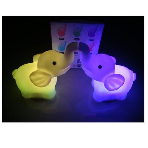 

household colorful elephant shape night light cute decoration portable festive party