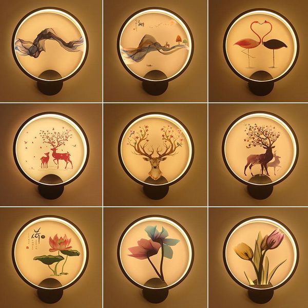 

wall lamp nordic retro led bedside study bedroom modern living room background lighting el aisle stairwell lights