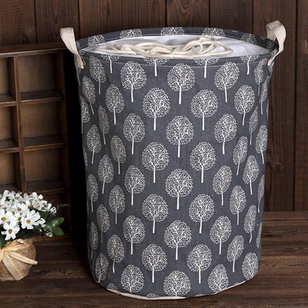 

35cmx45cm folding drawstring port dirty clothes laundry basket for toy clothing storage bucket organizer bags