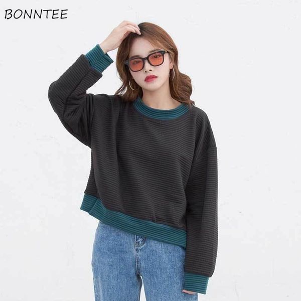 

women's hoodies & sweatshirts women harajuku ulzzang soft female spring autumn loose student chic long sleeve embroidered womens clothi, Black