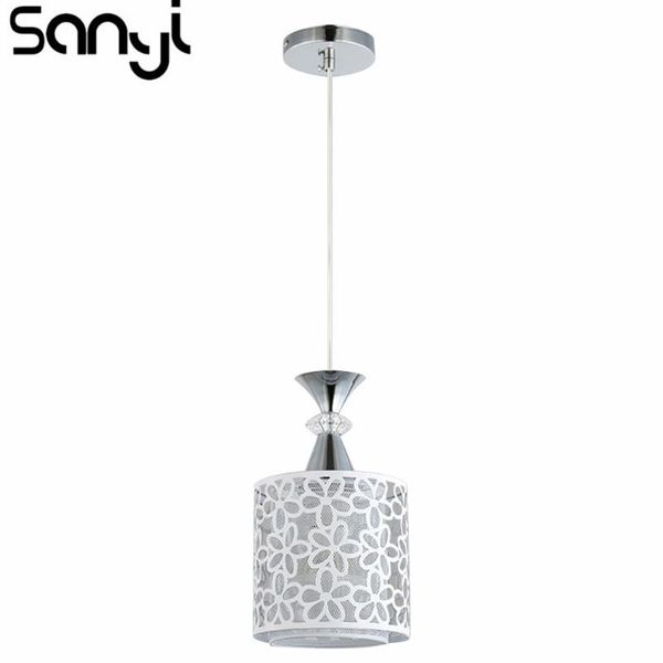 

modern night light chandelier droplight iron+crystal hanging lamp for bedroom e27 head ceiling wire adjustable pendant lamps