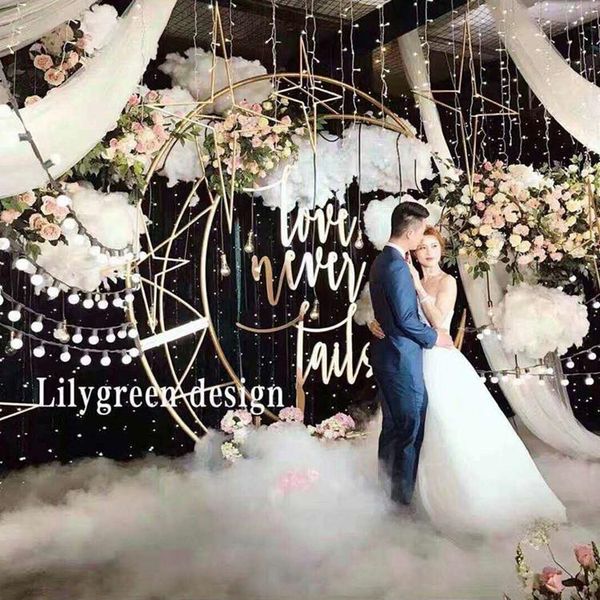 

party decoration wedding props moon boat hall iron background screen el window crescent shelf garden arch