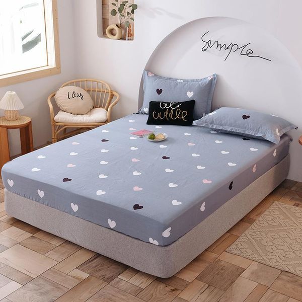 

sheets & sets elastic fitted sheet cotton bed linen home double couple queen mattress cover 180x200 150x200cm bedspread customized any size