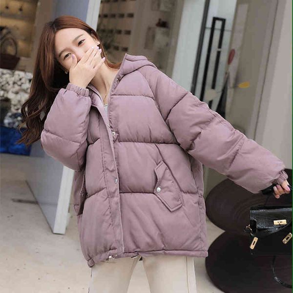 

winter jacket women parkas mujer outerwear short winter coat women jacket female ladies hoodies cotton padded chaqueta mujer 210416, Black