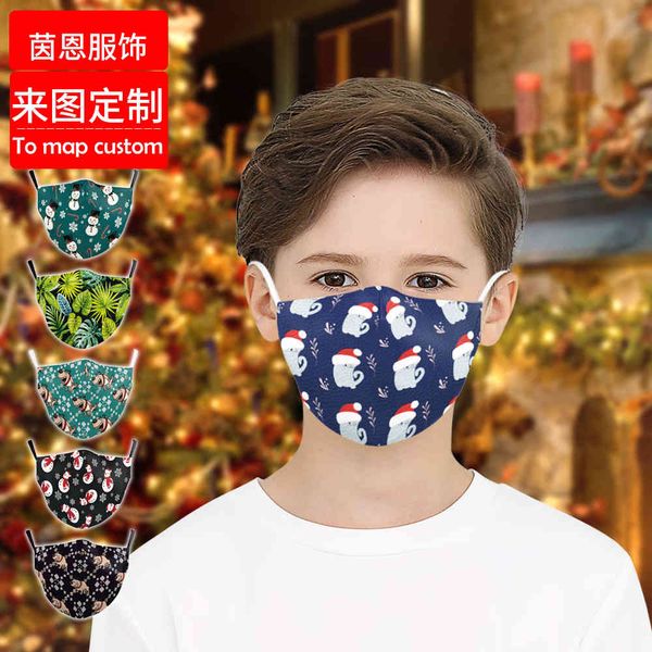 

high-quality s 3d christmas kitten dust with filter pm2.5 printed children's mask