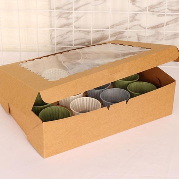 

packaging box cupcake storage cake container without ribbon gift wrap