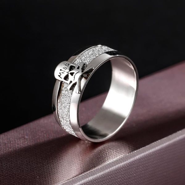 

cluster rings 8mm punk skull ring vintage for men and women personalized customize engraved, Golden;silver