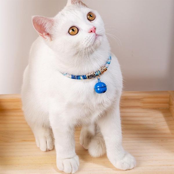 

fashion cat bell retro style elegant concise shrinkable japanese wind elastic band adjustable kitten collar costumes