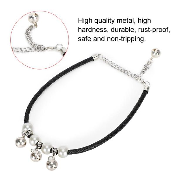 

dog collars & leashes adjustable woven collar pet cat necklace with bells gift supplies