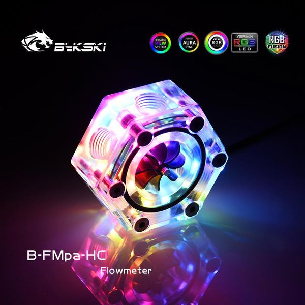 

fans & coolings bykski b-fmpa-hc, 6-way water flow ,g1/4'' thread with 4 plugs, cooling , computer kit
