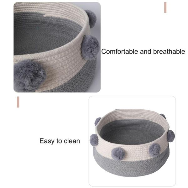

cat bed cave house cute pet pompon cotton warming comfortable cats pets winter warm beds & furniture