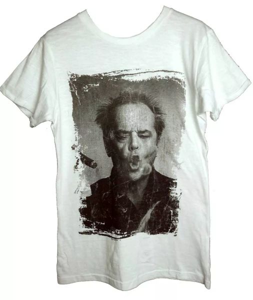 

t-shirt jack nicholson shirt blaze white cotton moda uomo shirt, White;black