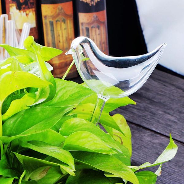 

squeegees 1pc garden plant watering device indoor automatic cute birds swan glass sprinkler riego por goteo#40