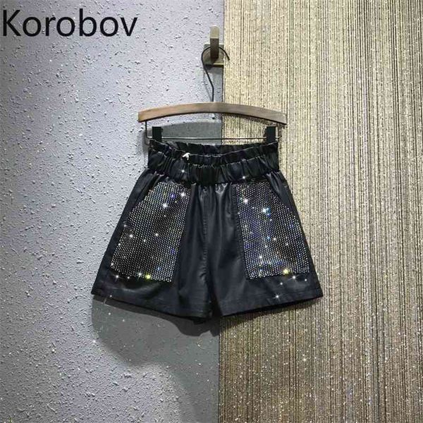 

korobov new arrival pu shorts 210430, White;black