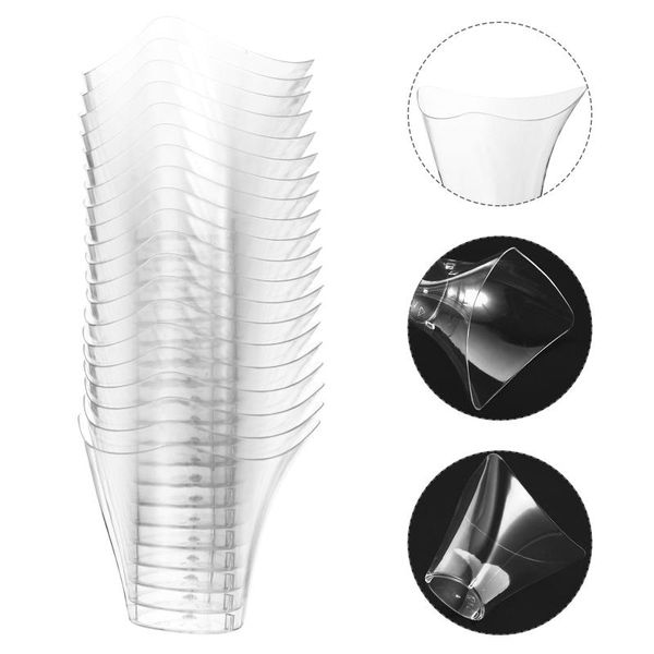 

disposable cups & straws 20pcs mousse practical one-off dessert for party home