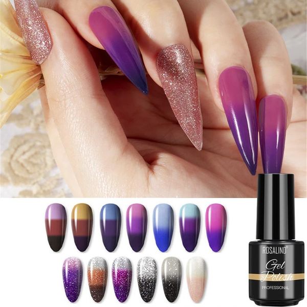 

nail polish rosalind multi colors gel curved led lamp uv holographic warm changing diy varnishes manicuring 7ml