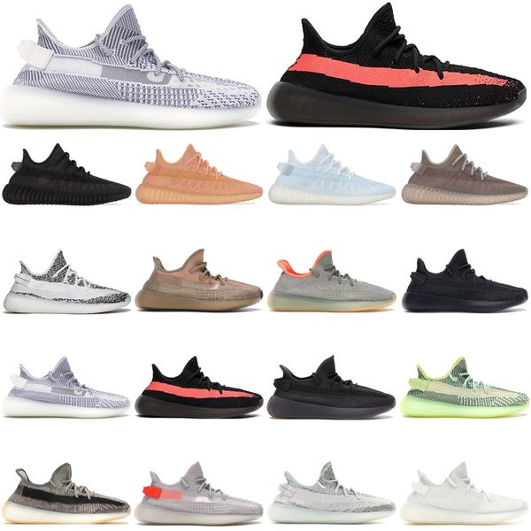 

new wholesale men women running shoes yeezy reflective mono cinder clay ice mist zebra cream cloud white bred beluga ash pearl static zyon b