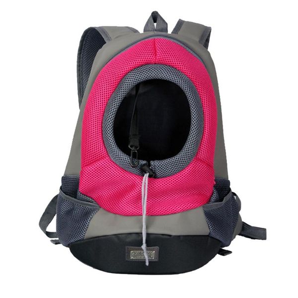 

pet dog cat carrier bag breathable mesh open front travel backpack sale-wt