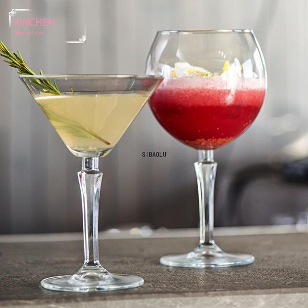 

wine glasses xinchen bar gin tonic cocktail glass, crystal red goblet, big belly wide mouth martini glass s