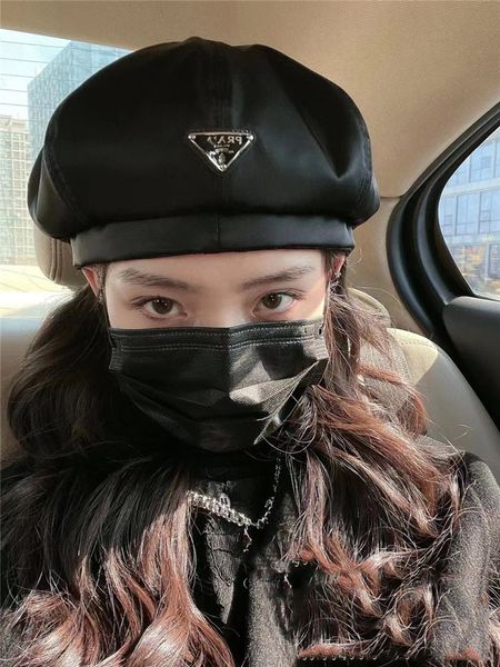 

p family children 2021 new net red beret british painter fashion octagonal hat