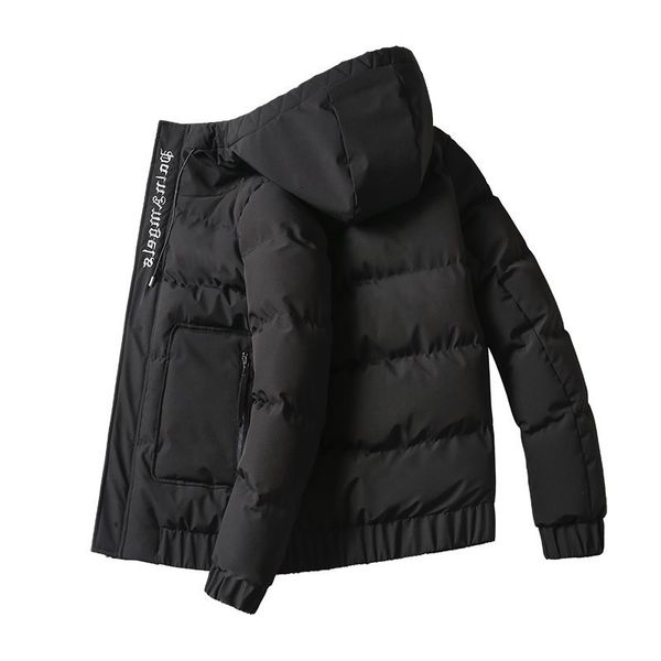 

down Men winter coats hoodies thick multi-pocket cotton hoodie parkas fashion warm jackets, Black