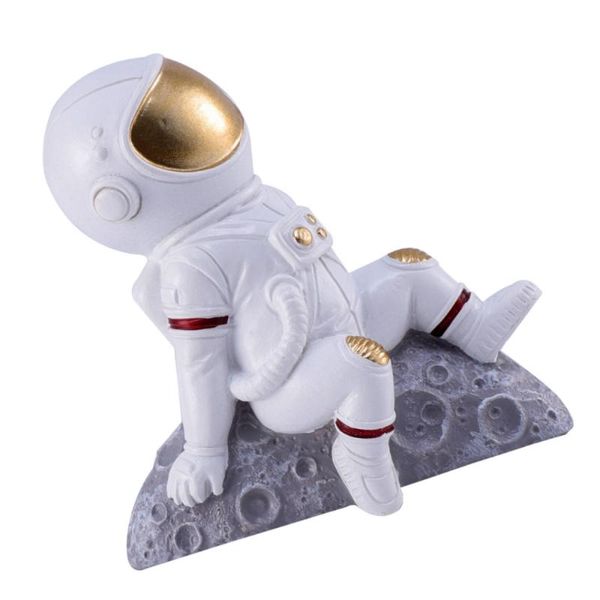 

wall stickers 1pc 3d resin astronaut sticker creative switch decorative socket decal for home el (golden on the moon