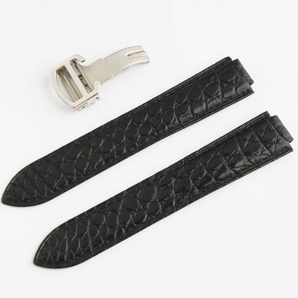 

watch bands alligator leather strap black bracelet band genuine 20mm luxe style accessories, Black;brown