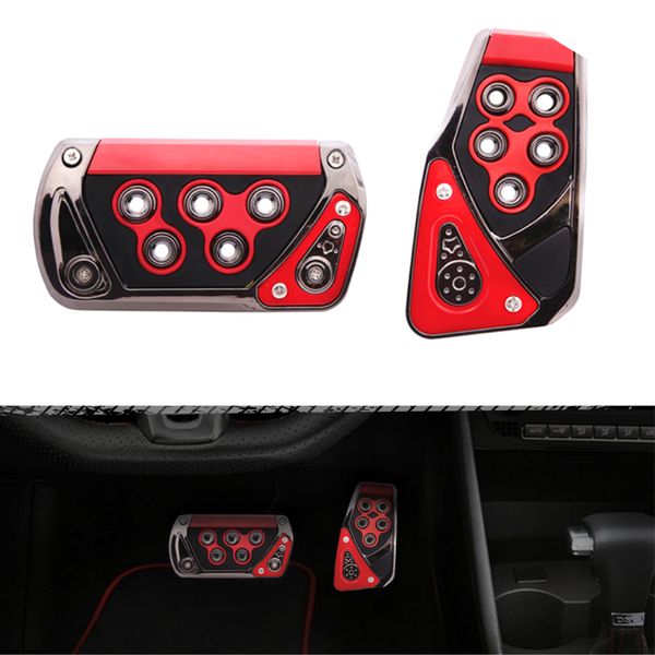 Acelerador de carro combustível gás clucth abs pé descanso pedal pad capa auto acessórios interiores universal automático