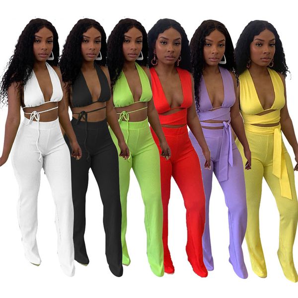 

women's two piece pants wholesale items bulk lots summer pantsuits women clothes pant sets set solid panelled clothing womens outfits, White
