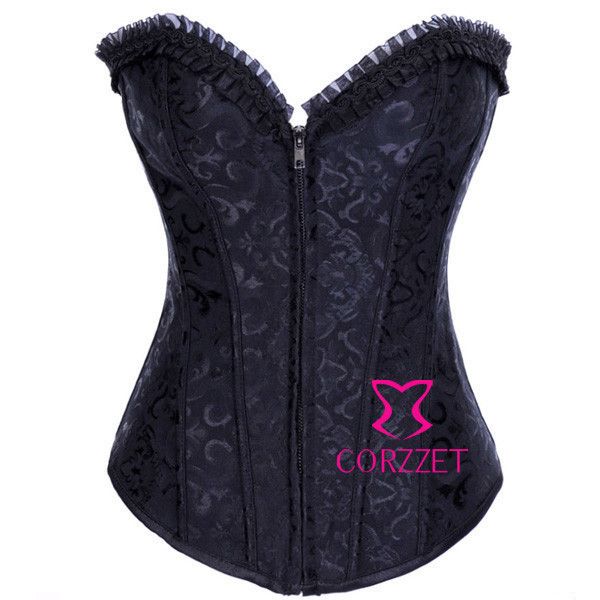

costumes new style court body shaping clothes 2615a jacquard corset, Black