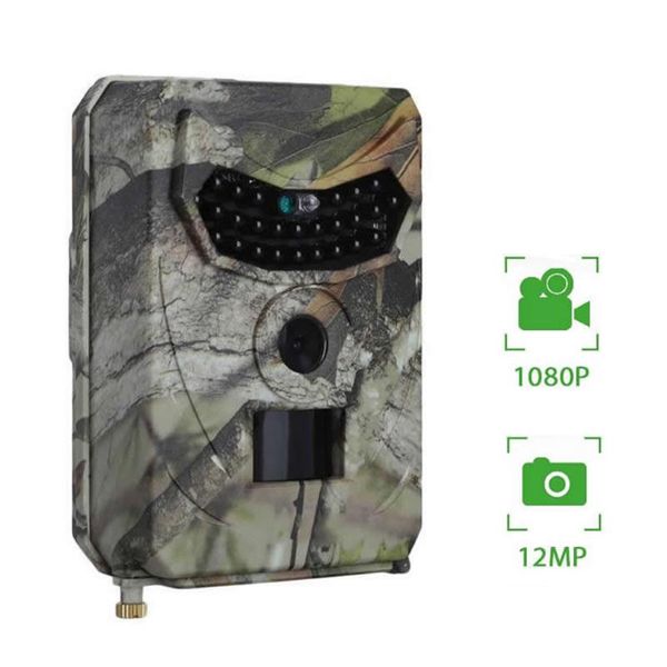 

pr-100 hunting camera 12mp 11080p hd video 120 wide angle lens waterproof wild trail infrared night vision cameras