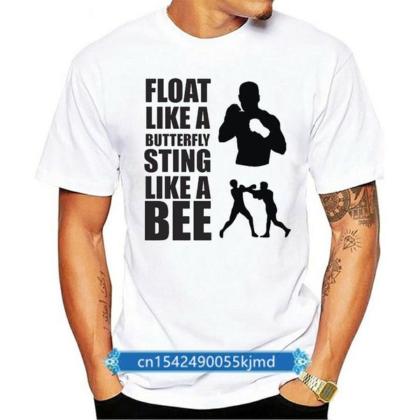 

men's t-shirts float like a sting bee - boxing / sport themed mens t-shirt 2021 fashion brand streetwear short sleeve t shirts, White;black
