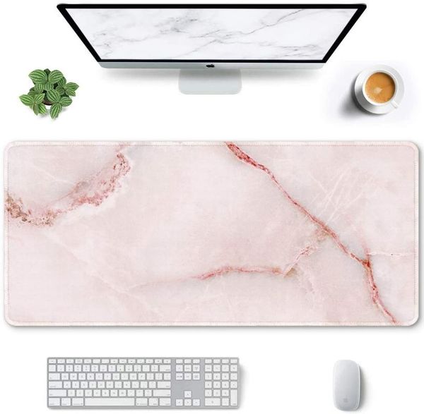 

mouse pads & wrist rests mousepad home large desk mats keyboard pad mousepads pink marbling office carpet anti-slip gamer lapmat mice