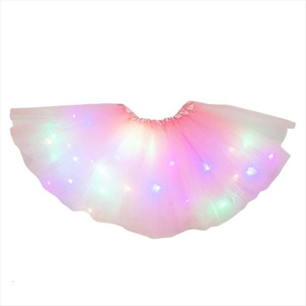 

kids girls led light up women skirts glitter star sequins ballet dance tulle tutu skirt 3 12t, Blue