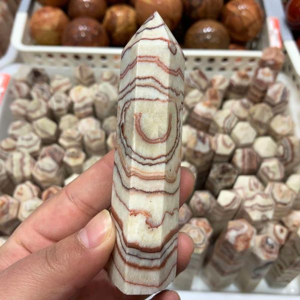 

decorative objects & figurines natural rare pork stone point healing crystal polishing tower mine energy mineral wand for home