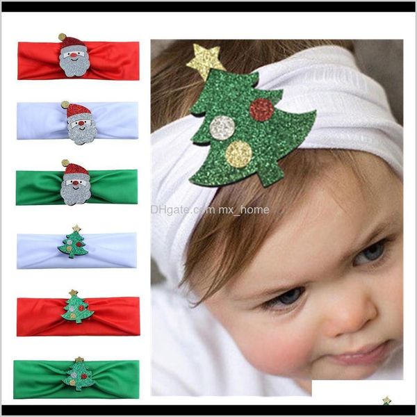 

baby kids maternity drop delivery 2021 childrens cartoon pattern baby christmas decoration headband fashion hair accessories npljj, Slivery;white